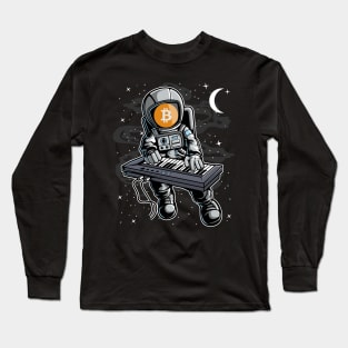 Astronaut Organ Bitcoin BTC Coin To The Moon Crypto Token Cryptocurrency Blockchain Wallet Birthday Gift For Men Women Kids Long Sleeve T-Shirt